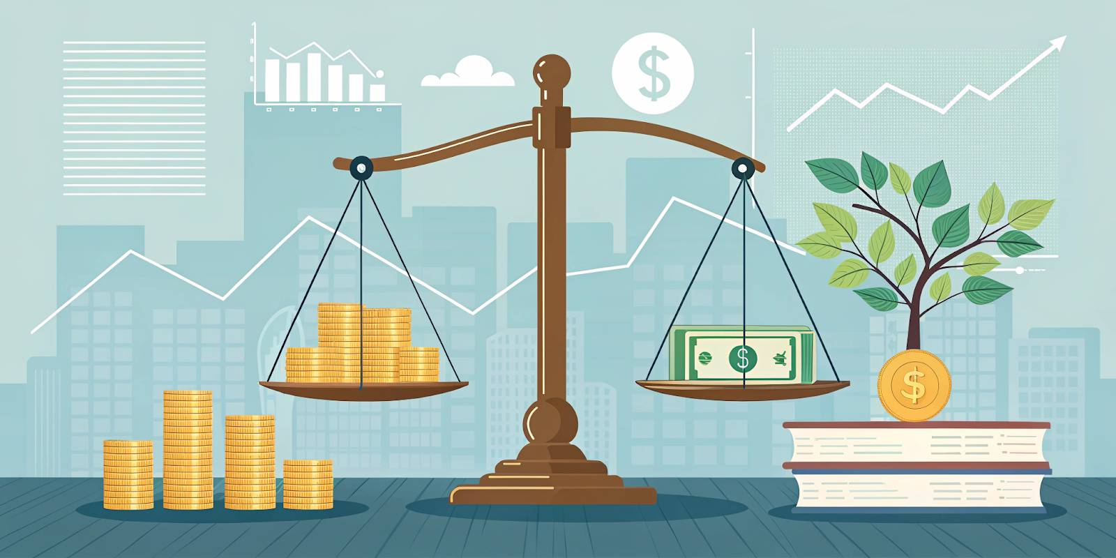 Illustration de l'équilibre financier entre rémunération personnelle et investissement dans l'entreprise